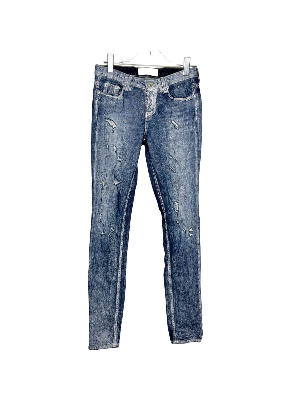 IRO JEANS Womens Iro Low Rise Skinny Jeans Stretch Distressed Bleached Size 27